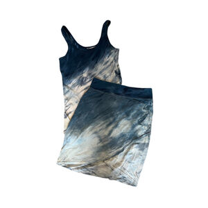 2 Piece Set Tie Dye Skirt & Tank Top S